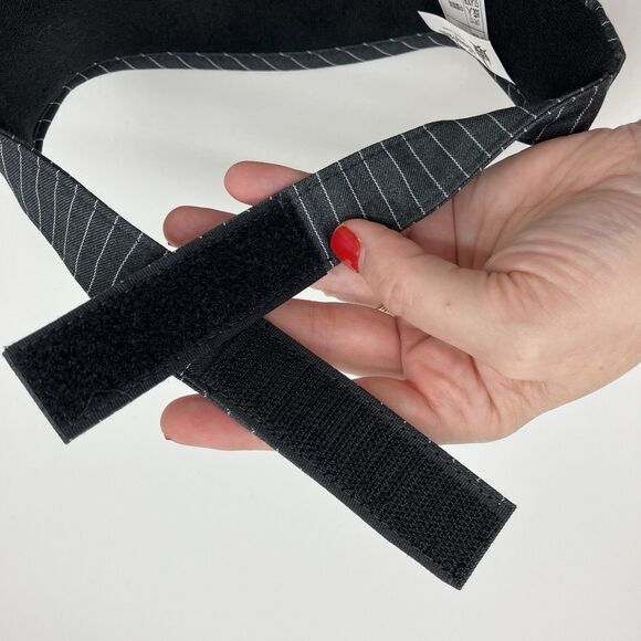 Disney Parks Mickey Mouse Black Pinstripe Visor Adult Embroidered Adjustable Hat - Picture 8 of 11